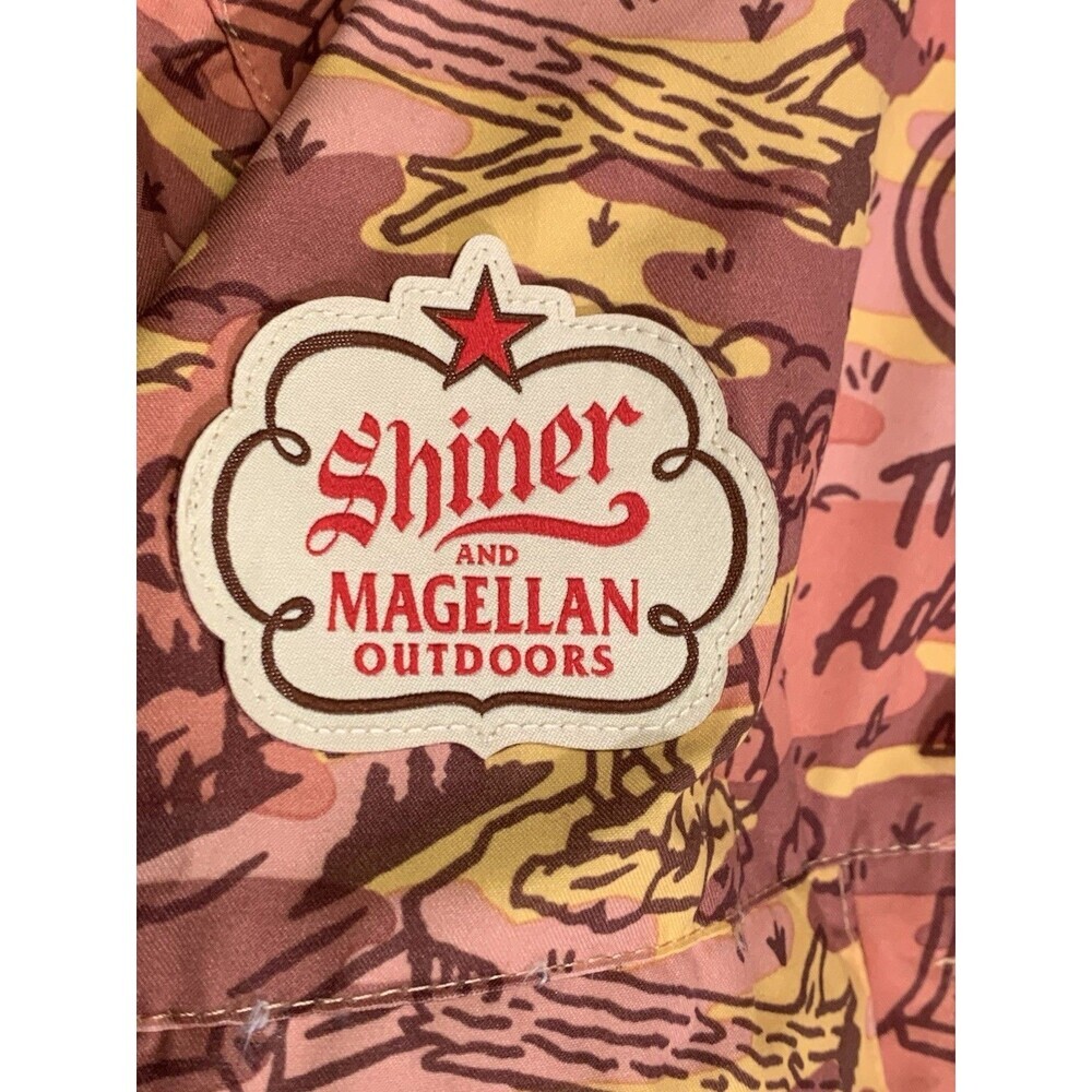 SHINER BOCK Camo Print Magellan Outdoors Fish Gear Moisture Wick UPF 30  2XL NEW